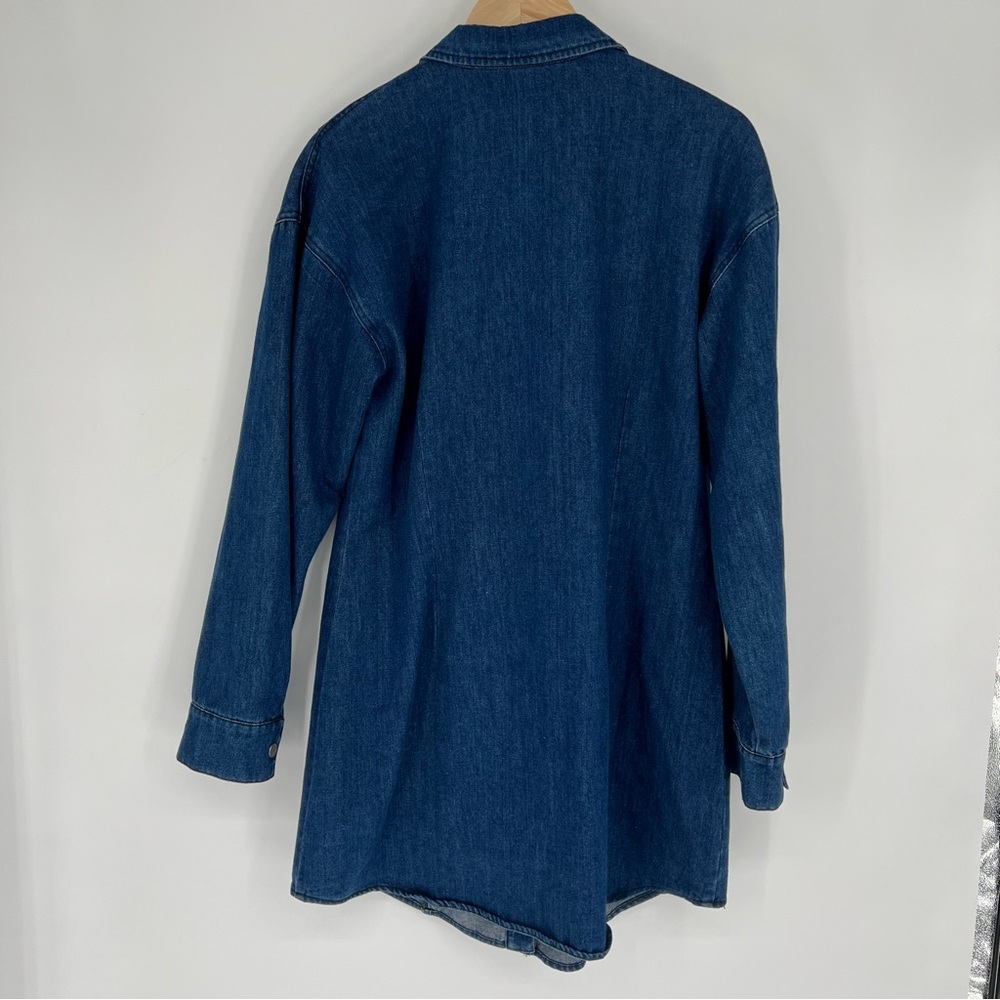 Anthropologie Mare‎ Mare Denim Button-Up Shirt Dress Large Long Sleeve - Picture 12 of 15
